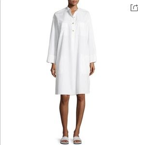 Vince Utility Cotton Long-sleeve Shirt Dress